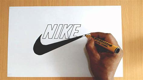 nike teken tekenen|nike logo drawing video.